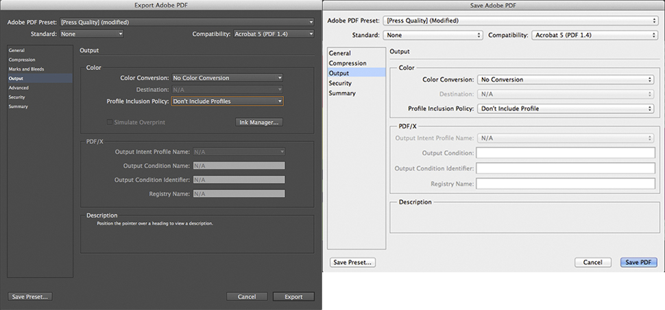 adobe indesign cs4 export pdf settings